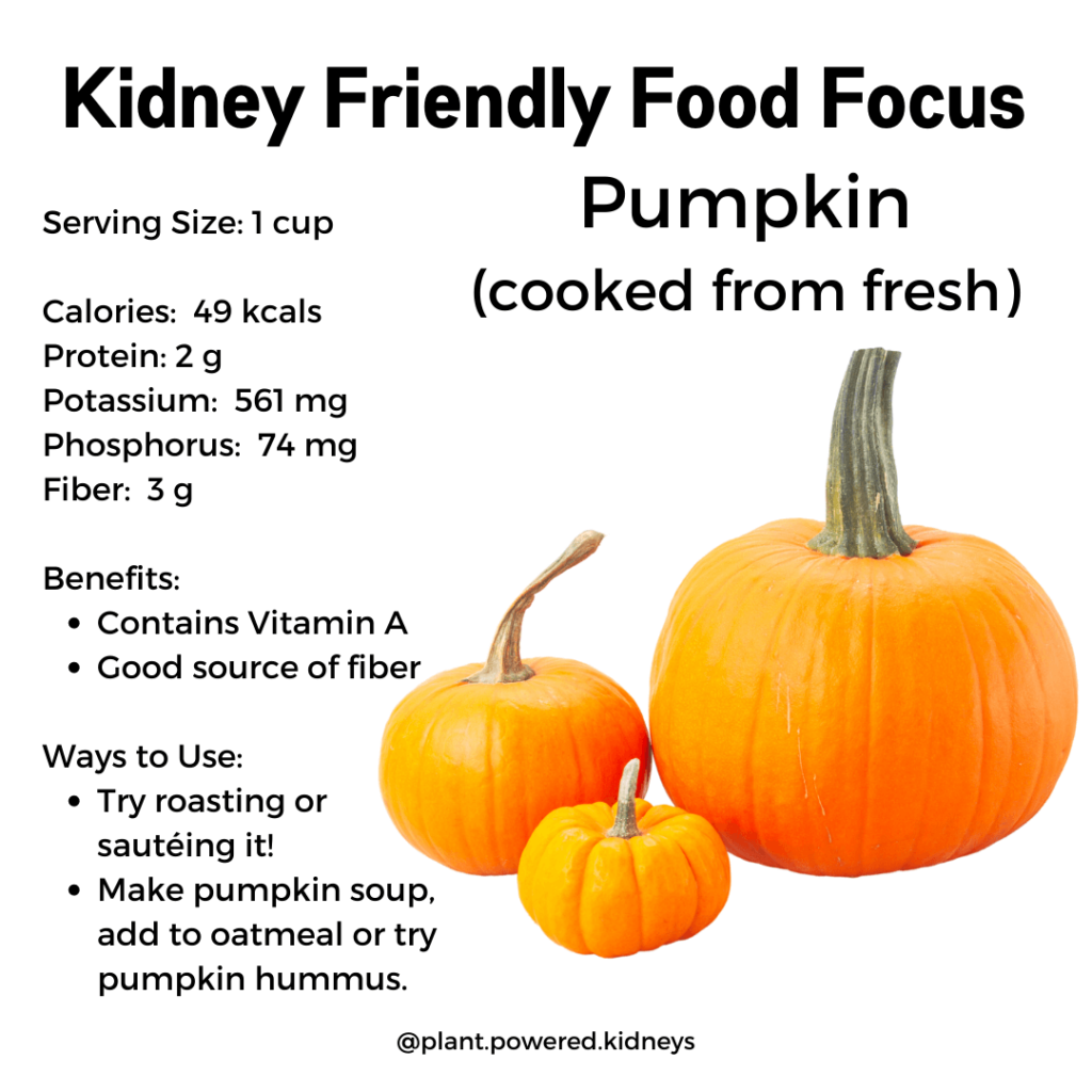 Nutrition Information for Pumpk