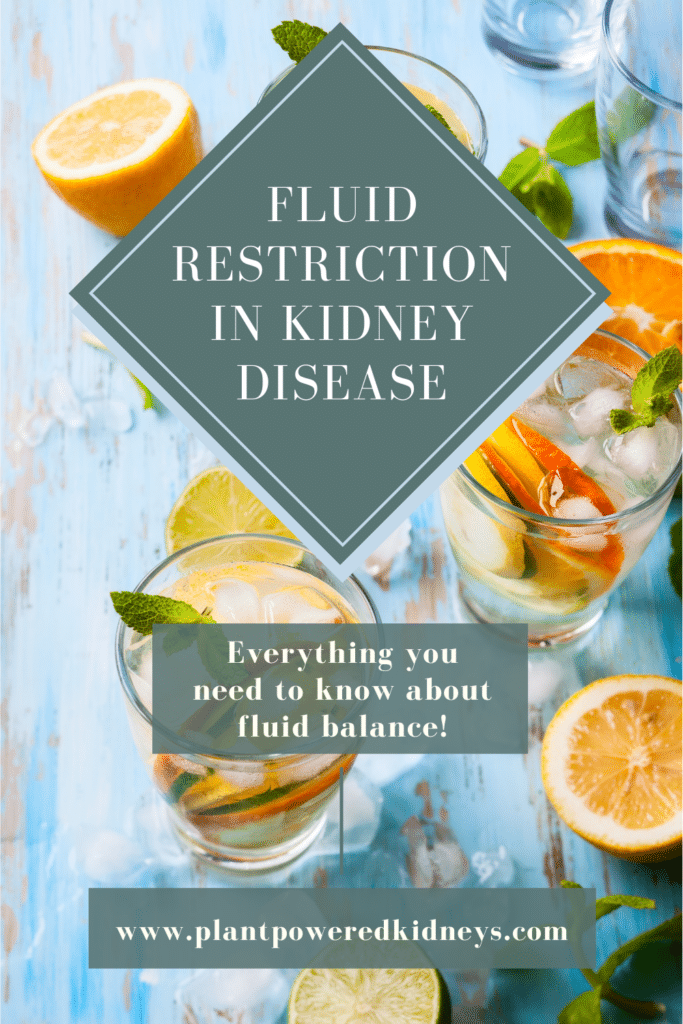 Fluid Restriction in Kidney Disease: Everything you need to know about fluid balance
Image: A painted wood tabletop with clear glasses of ice water, garnished with lemon, orange, and lime slices. Mint sprigs are floating on top of the glasses. Orange, lemon, and lime halves are sitting on the blue tabletop, along with several more mint sprigs.