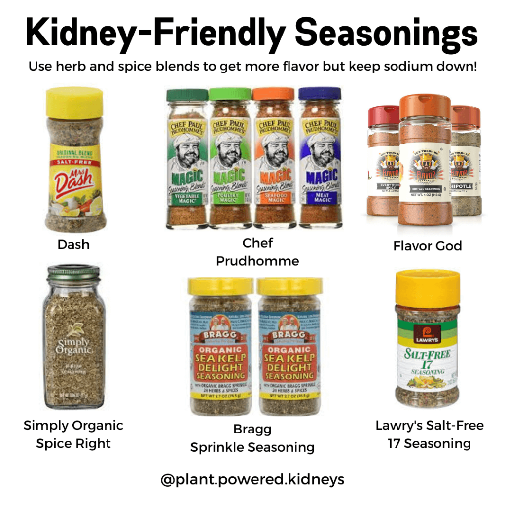 Kidney friendly flavors