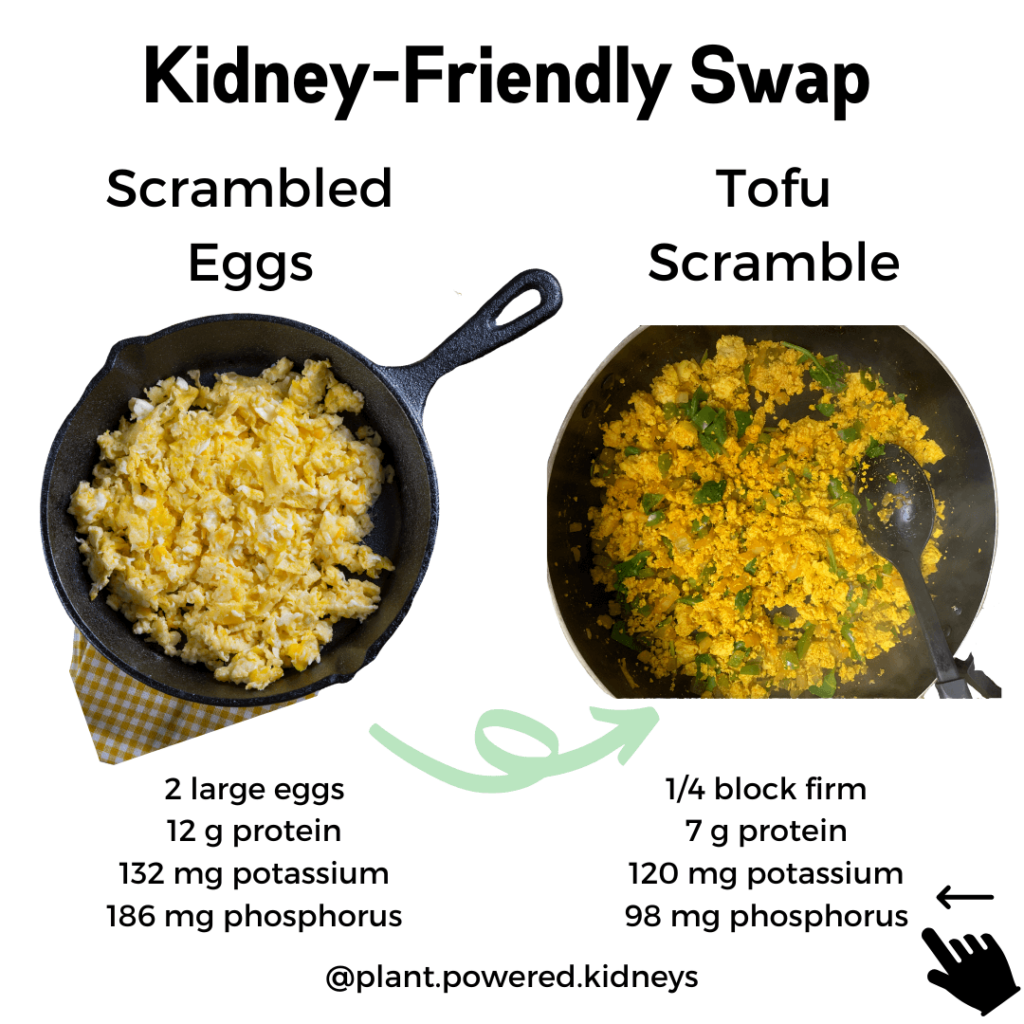 Kidney friendly egg swap