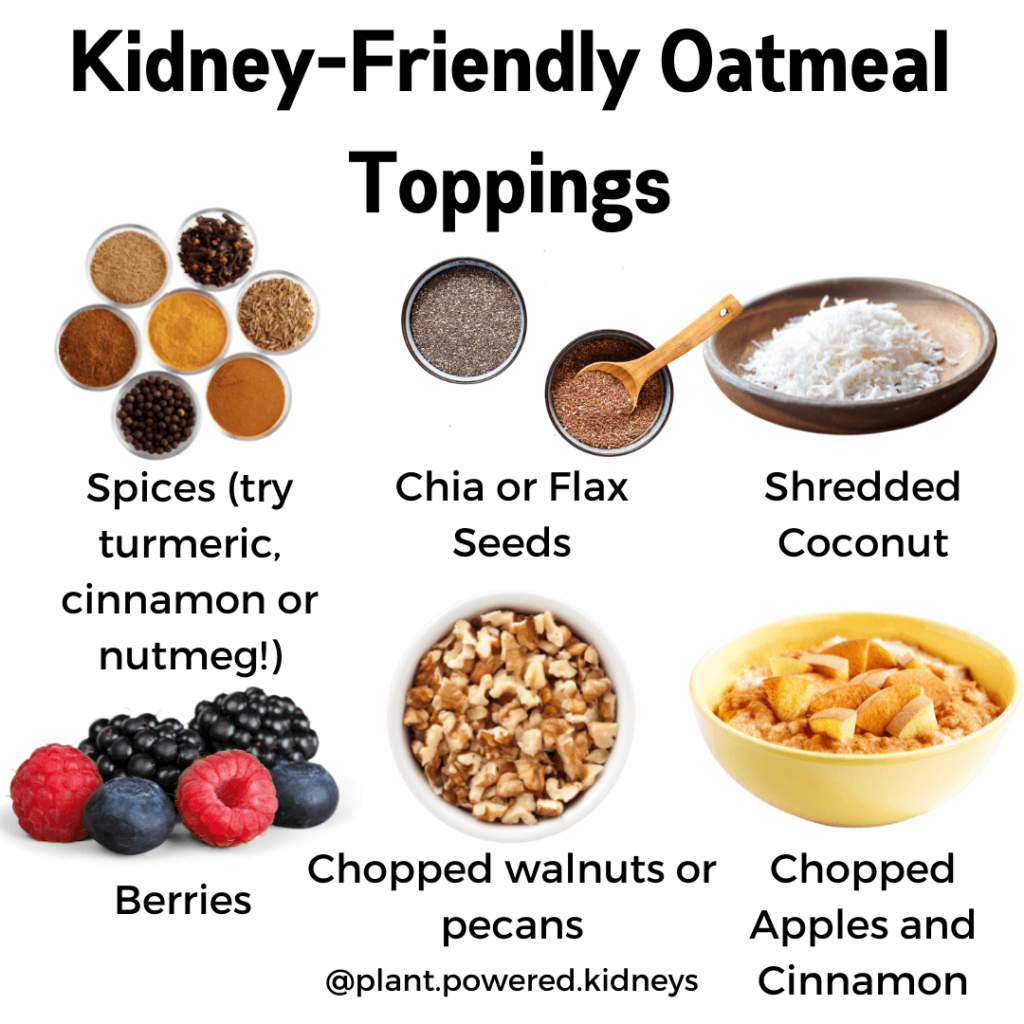 Kidney Friendly Oatmeal Toppings!