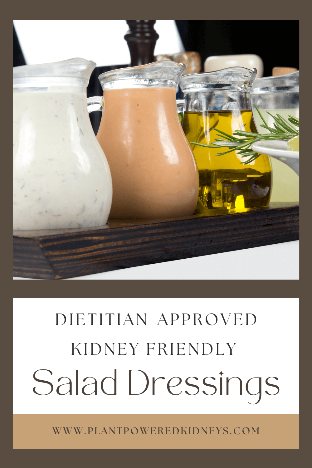 Kidney friendly salad dressings