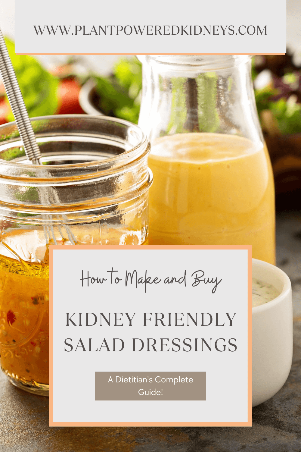 Kidney friendly salad dressings