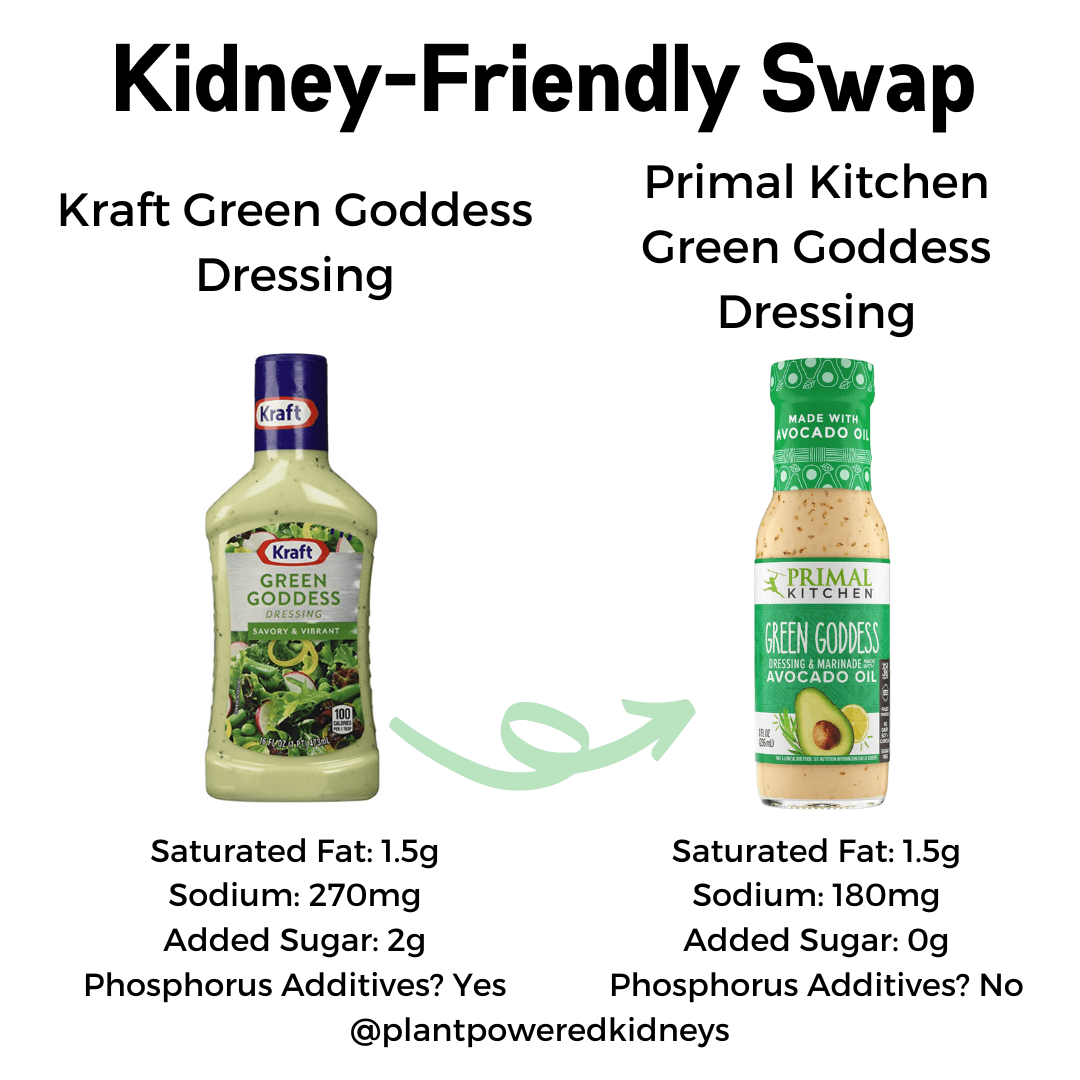 Kidney friendly salad dressing