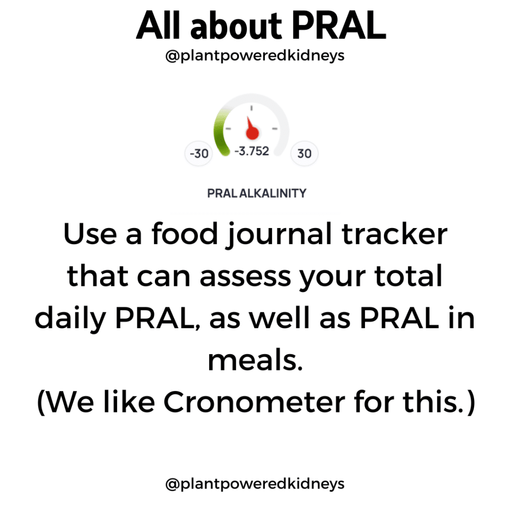 Image: round meter reflecting vales from -30 to 30, with the meter reading -3.752. Screenshot captured from Cronometer. 

Text: Use a food journal tracker that can assess your total daily PRAL, as well as PRAL in meals. (We like Cronometer for this.)