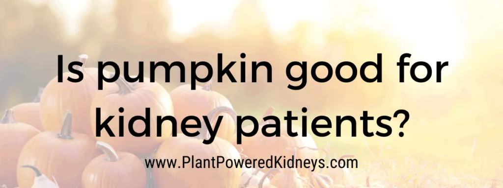 Is pumpkin good for kidney patients?